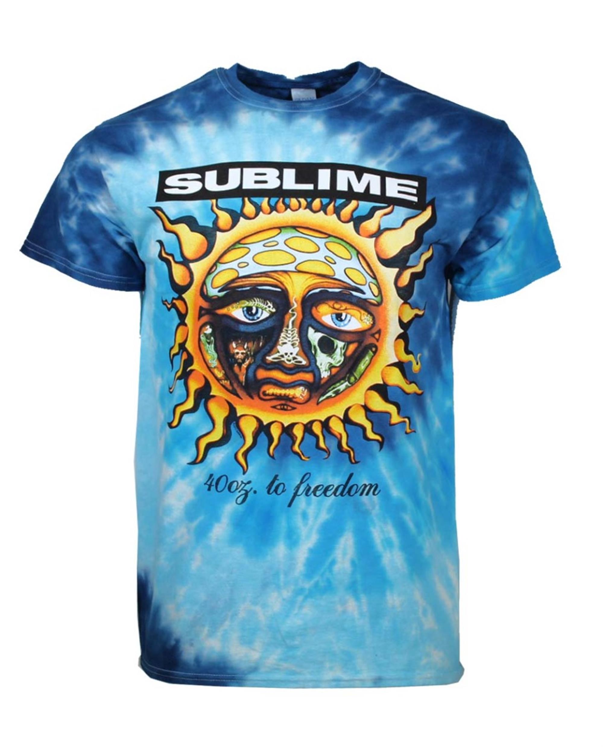 Sublime 40 Oz To Freedom Blue Tie Dye T-Shirt