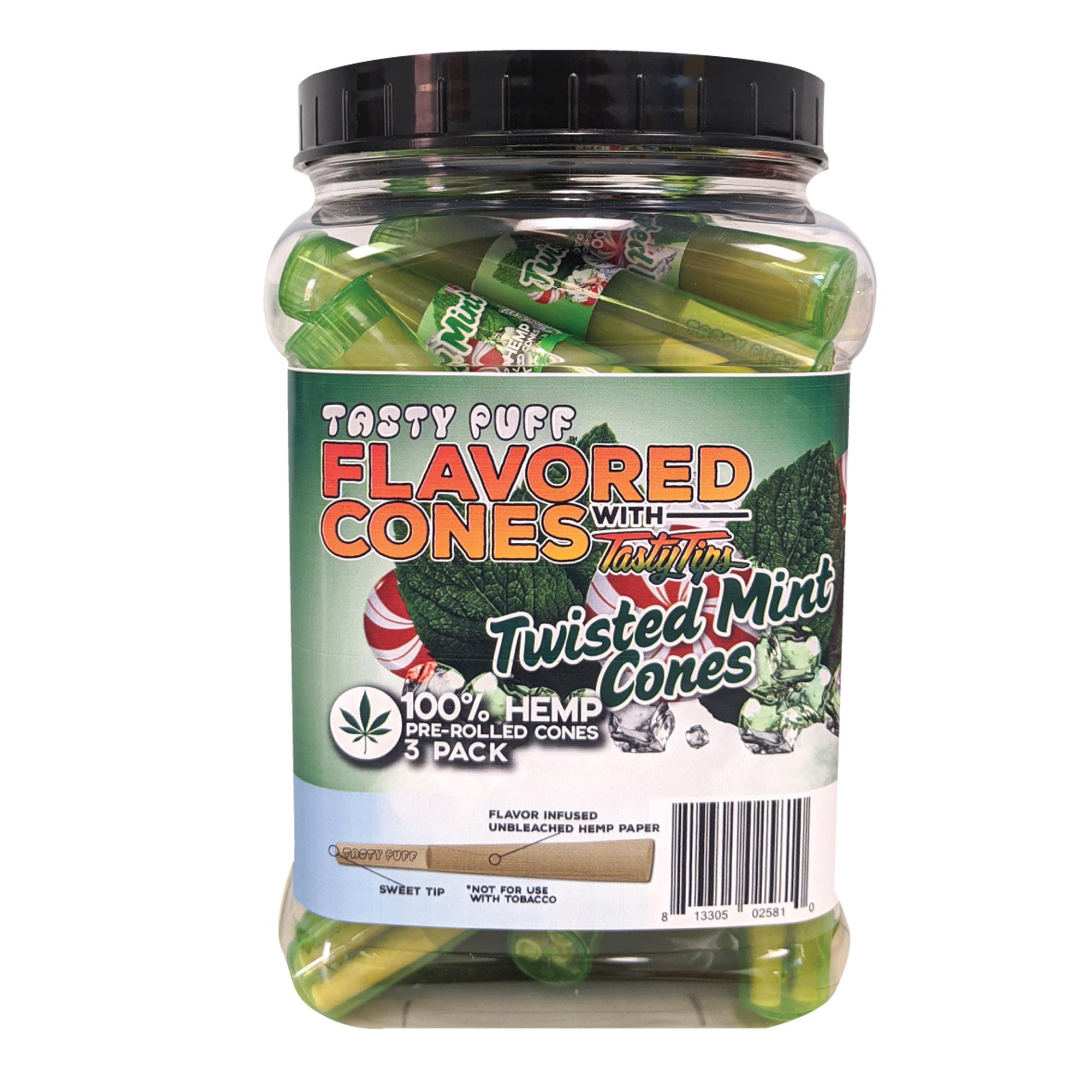 TASTY TIPS TWISTED MINT FLAVORED CONES