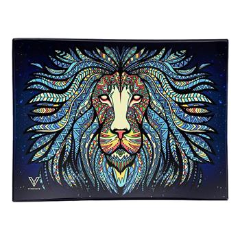  TRIBAL LION GLASS TRAY