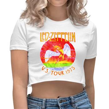 Led Zeppelin U.S. Tour 1975 Crop Top T-shirt