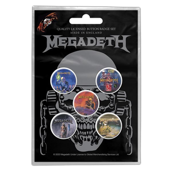 Megadeth Vic Rattlehead Button Pin Set