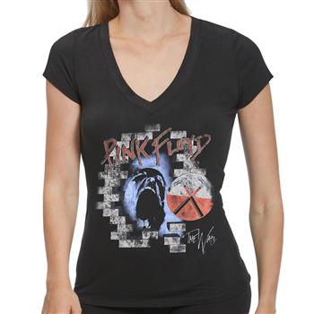 Pink Floyd Wall/Hammers V-Neck T-Shirt