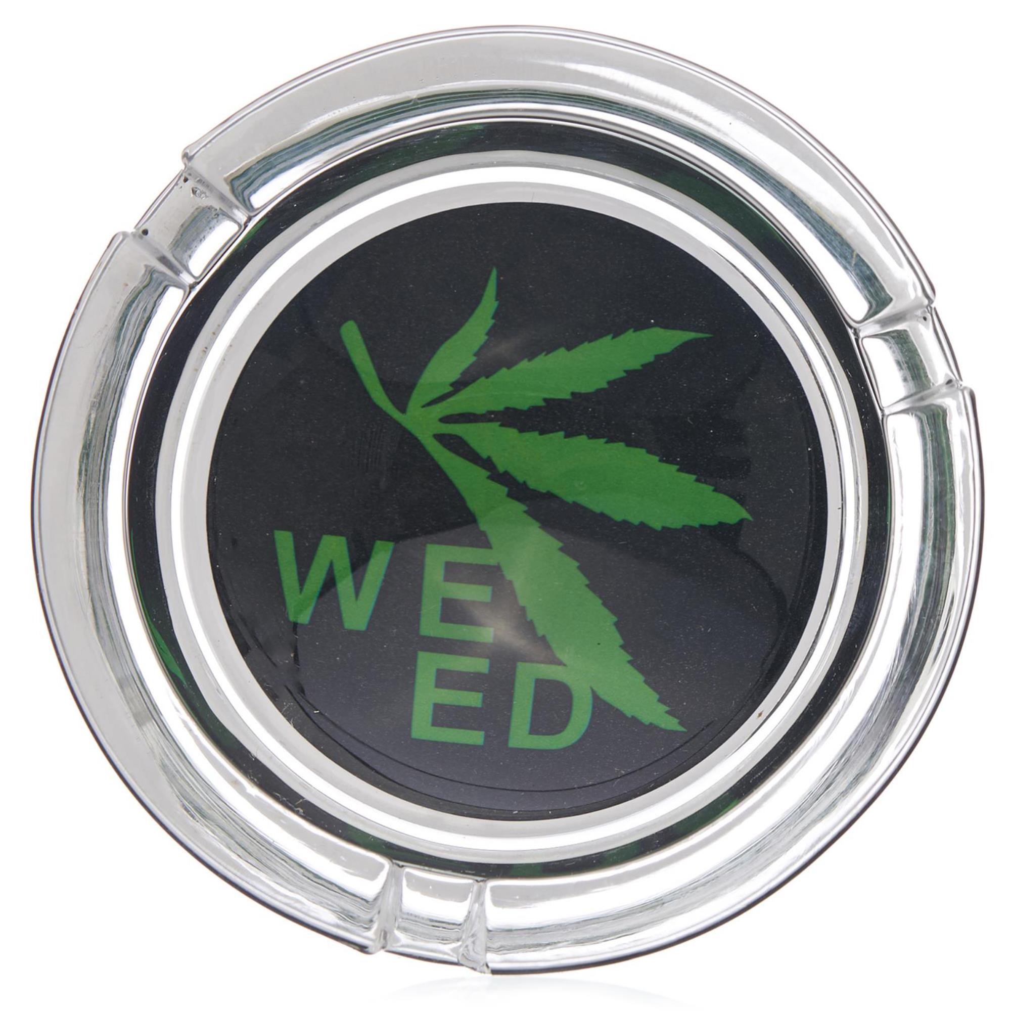 WEED POWER GLASS ASHTRAY