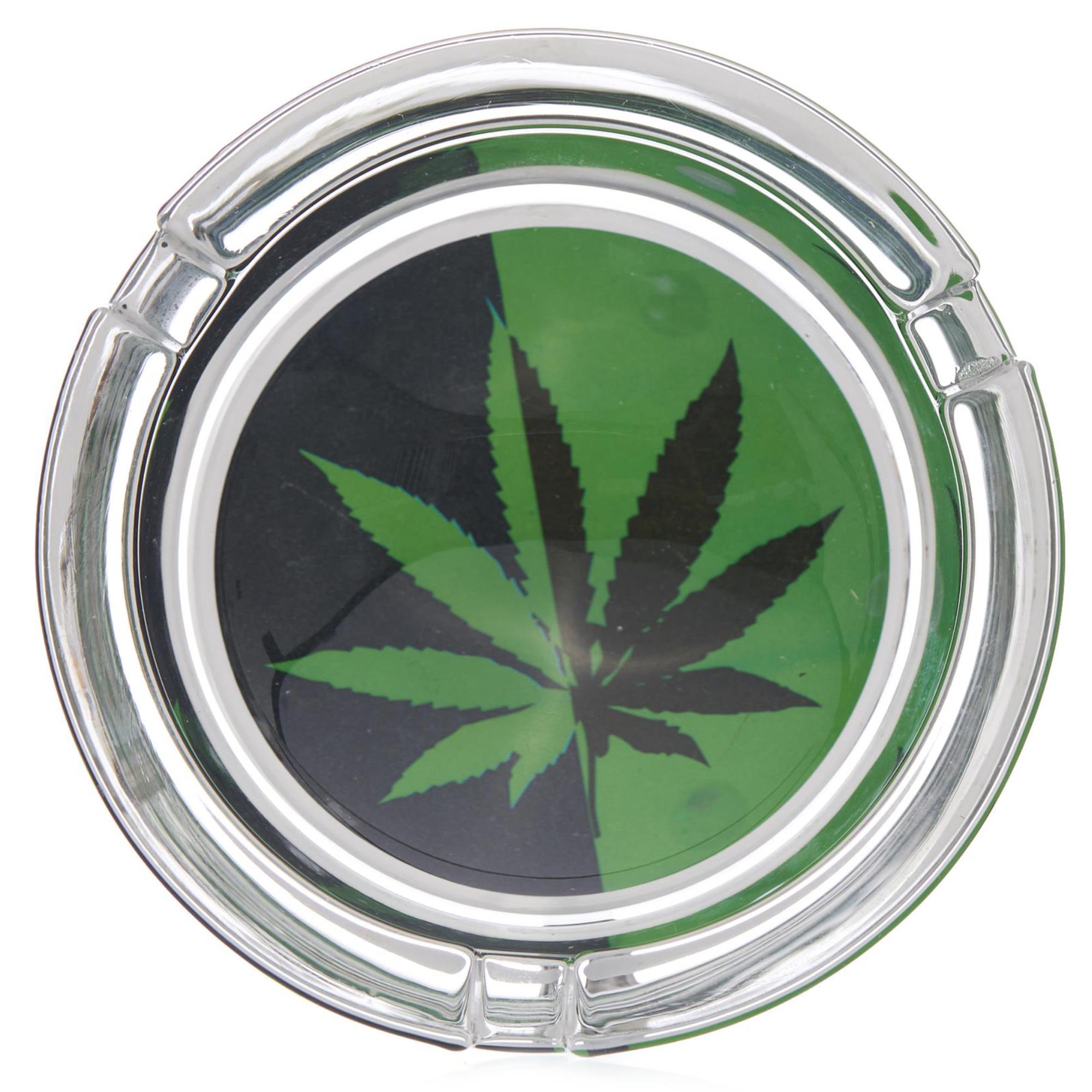 WEED POWER GLASS ASHTRAY