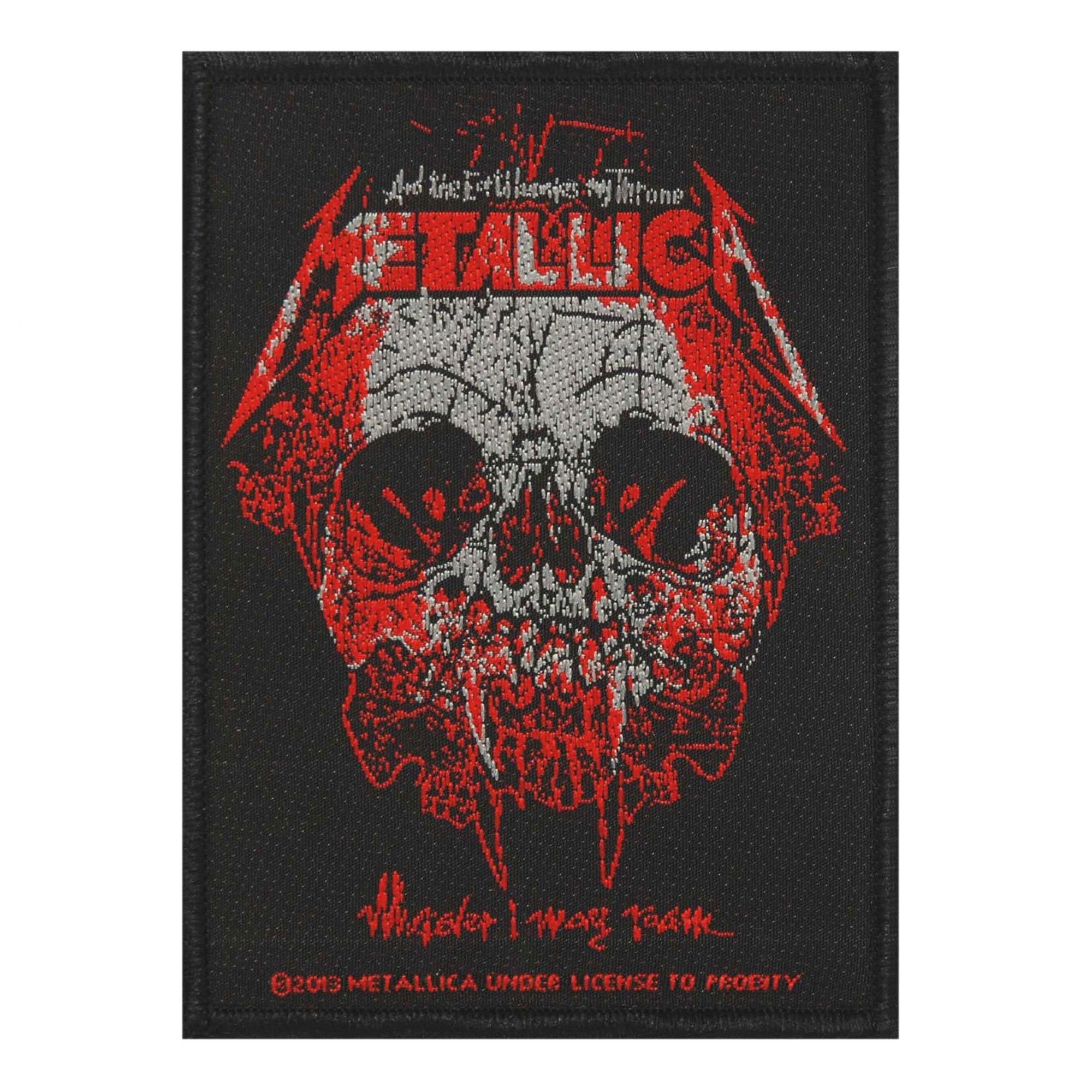 Écusson Tissé Metallica Raiders Skull – 9,5 X 11 Cm
