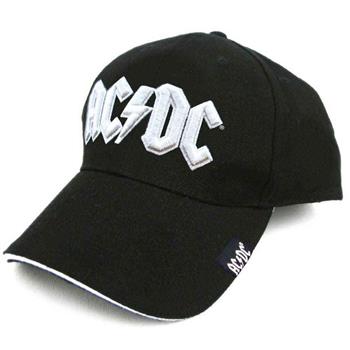 AC/DC White Logo [Sandwich Peak] Baseball Cap