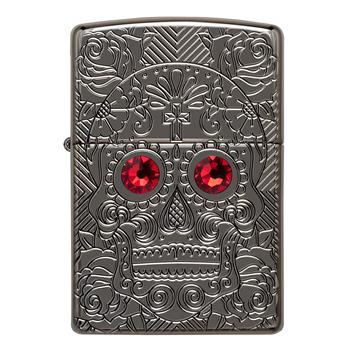  ZIPPO ARMOR CRYSTAL SKULL DESIGN