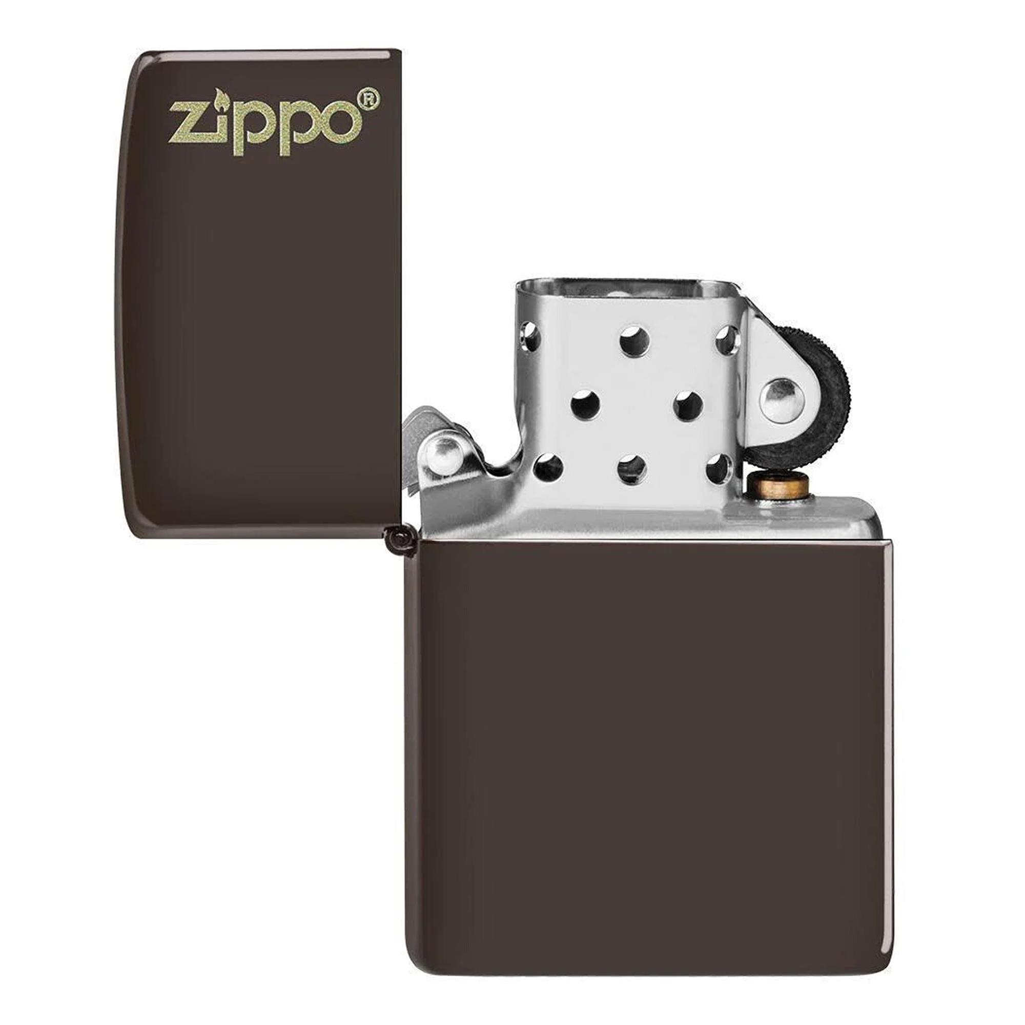 ZIPPO CLASSIC BROWN WITH LOGO