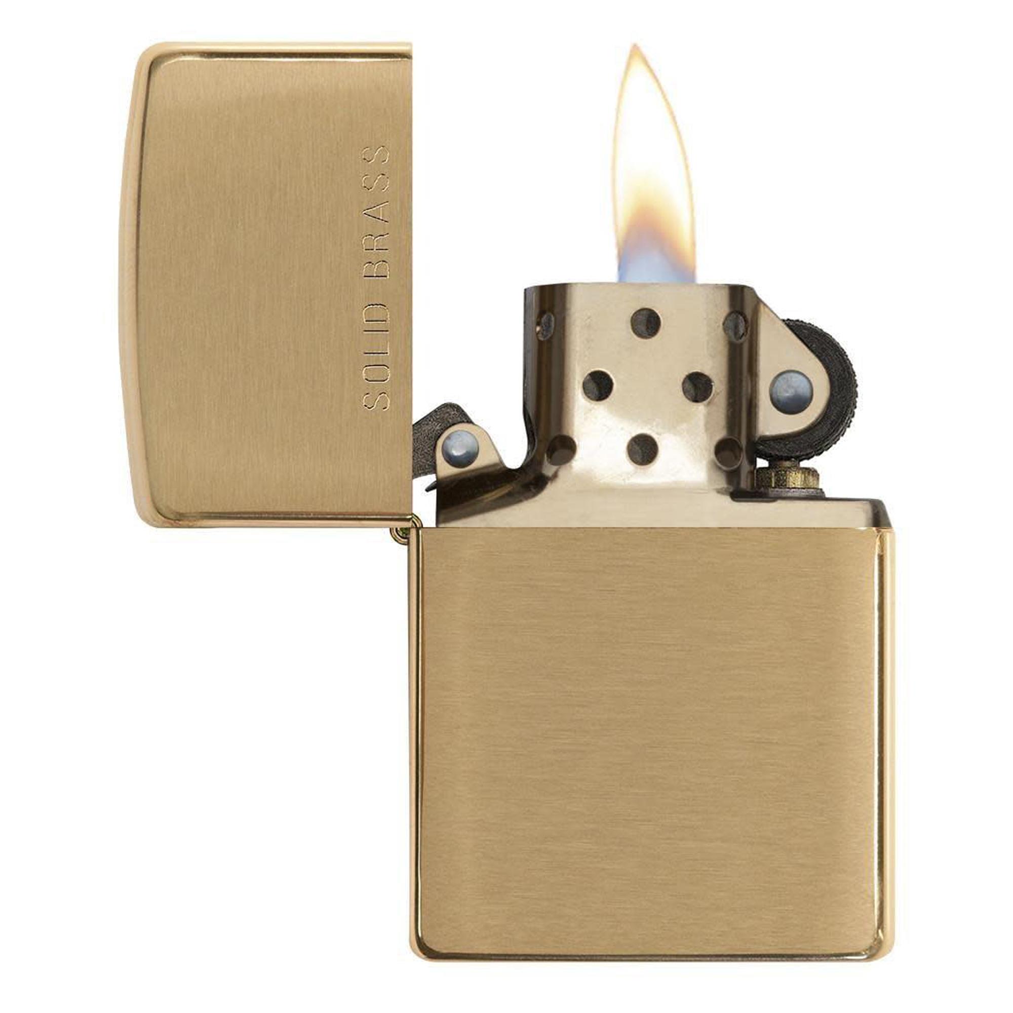 ZIPPO CLASSIC BRUSHED SOLID BRASS